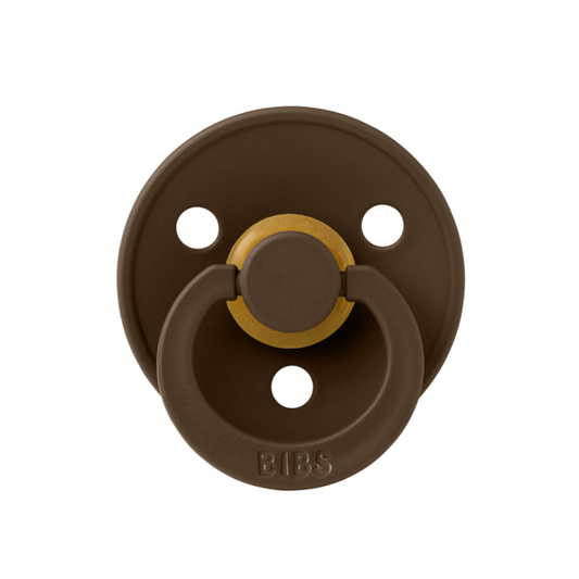 BIBS - Suzeta Colour Latex, tetina rotunda, 6 luni +-Mocha