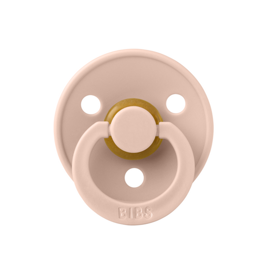 BIBS - Suzeta Colour Latex, tetina rotunda, 6 luni +-Blush