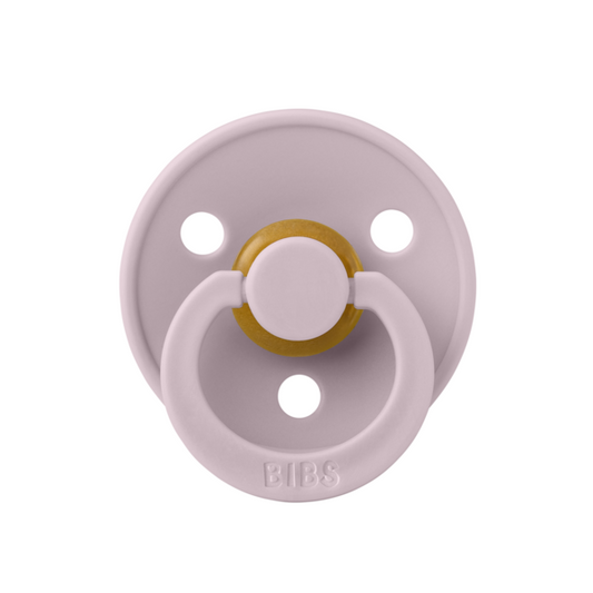 BIBS - Suzeta Colour Latex, tetina rotunda, 6 luni +-Dusky Lilac