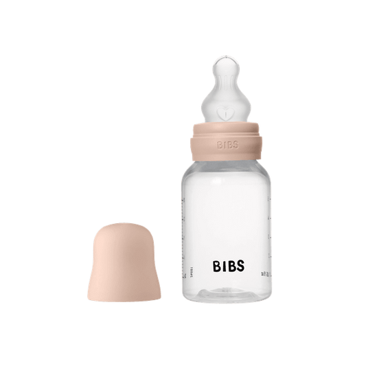 Biberon anticolici, 150ml, tetină silicon flux lent, Blush, BIBS