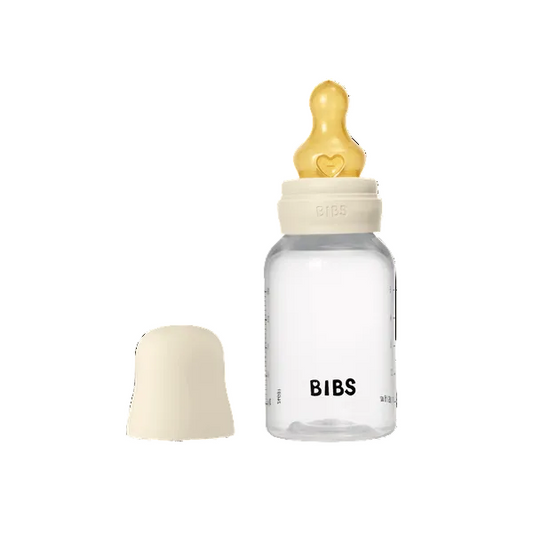 Biberon anticolici, 150ml, tetină latex flux lent, Ivory, BIBS