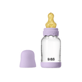 Biberon anticolici din sticlă, 120ml, tetină latex flux lent, Boheme Violet Sky, BIBS