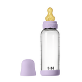 Biberon anticolici din sticlă, 240ml, tetină latex flux mediu, Boheme Violet Sky, BIBS