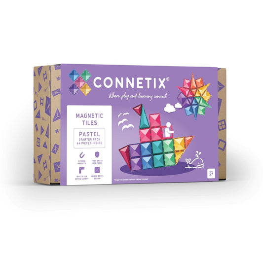 Set de construcție magnetic, 64 piese, Pastel Starter, CONNETIX