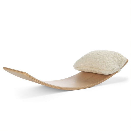 Pernă cap pentru placa de echilibru - Model Teddy Alb, placă Original, Wobbel