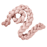 Protecție pătuț, împletită, 200cm, bumbac, roz, Nordic Coast Company