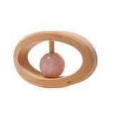 Jucărie zornăitoare, Bilă roz din Quartz, lemn, Grimms