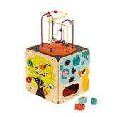 Centru activități Montessori, lemn, cub, 50cm, Janod