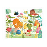 Puzzle copii, 20 piese mari, Prietenii din grădină, Janod