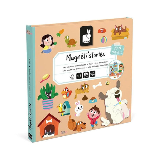 Joc educativ magnetic, Magneti'stories, Animale de Companie, Janod