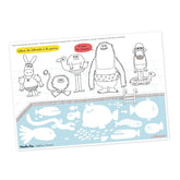 Planșe de colorat, 40 bucăți cu model diferit, Moulin Roty