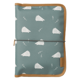 Plic pentru scutece, cu salteluță de înfășat, verde cu arici, Fresk