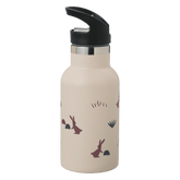 Sticlă termos pentru copii, oțel inoxidabil, 350ml, crem, Iepuraș, Fresk