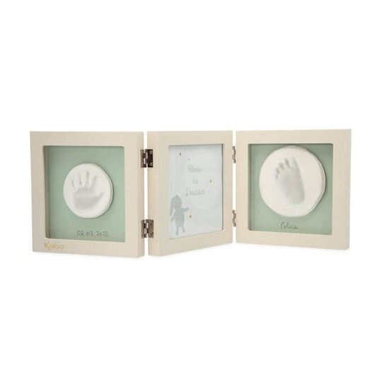 Kit amprentă bebe, Ramă foto pentru mulaj mânuță și picioruș, Kaloo