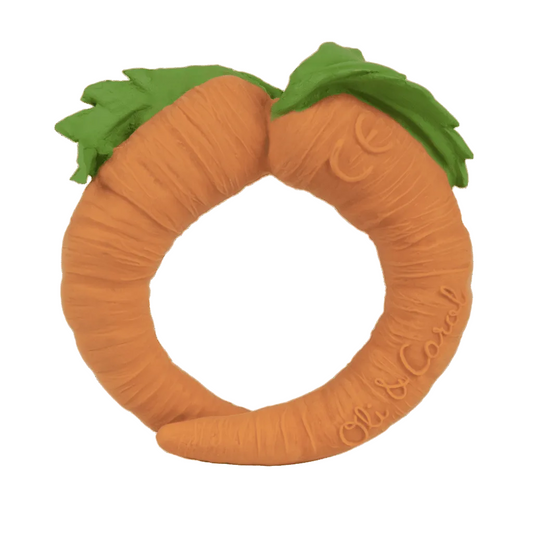 Jucărie dentiție, cauciuc natural, Morcovul Cathy, Oli & Carol