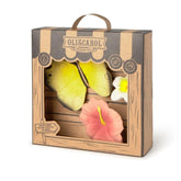 Set cadou bebeluși, 3 jucării de dentiție, cauciuc natural, fluture și flori, Oli&Carol