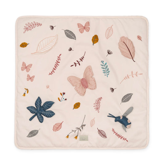 Salteluță de joacă, interactivă, 100x100cm, albă, Pressed Leaves, Cam Cam Copenhagen