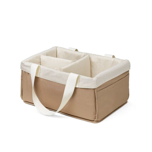 Organizator scutece, 3 buzunare, Classic Stripes Camel, Cam Cam Copenhagen