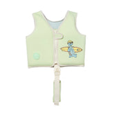 Vestă de înot pentru copii, 1 - 2 ani, Shred Turtle Aqua, SUNNYLiFE × Rip Curl