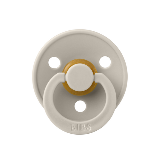 BIBS - Suzeta Colour Latex, tetina rotunda, 0 luni +-Sand