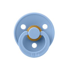 BIBS - Suzeta Colour Latex, tetina rotunda, 0 luni +-Sky Blue