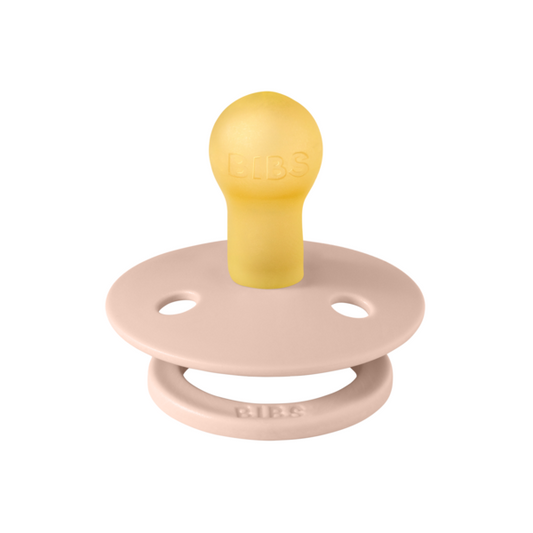 BIBS - Suzeta Colour Latex, tetina rotunda, 0 luni +-Blush