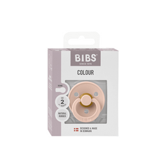 BIBS - Suzeta Colour Latex, tetina rotunda, 6+ luni, ambalaj premium-Blush