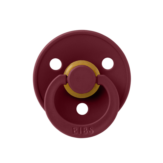 BIBS - Suzeta Colour Latex, tetina rotunda, 6 luni +-Elderberry
