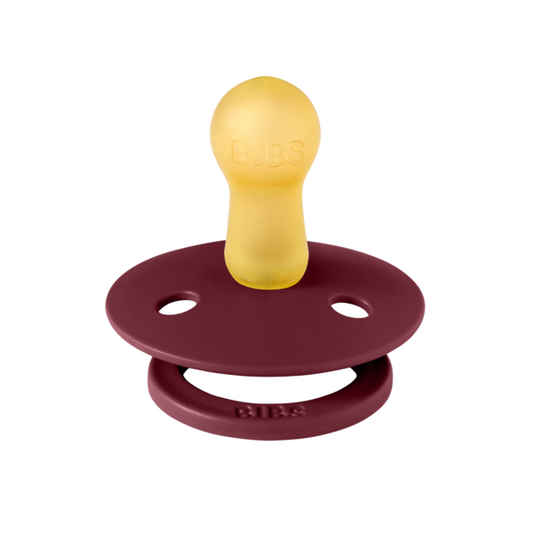 BIBS - Suzeta Colour Latex, tetina rotunda, 6 luni +-Elderberry