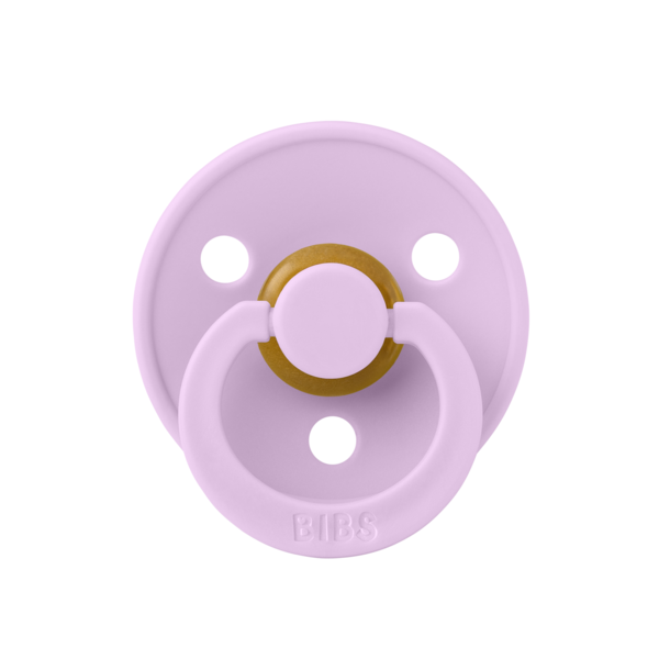 BIBS - Suzeta Colour Latex, tetina rotunda, 6 luni +-Violet Sky