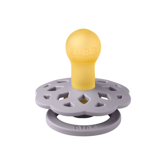 BIBS - Suzeta Boheme Latex, tetina rotunda, 0 luni +-Fossil Grey