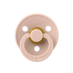 BIBS - Suzeta Colour Latex, tetina anatomica, 6 luni +-Blush