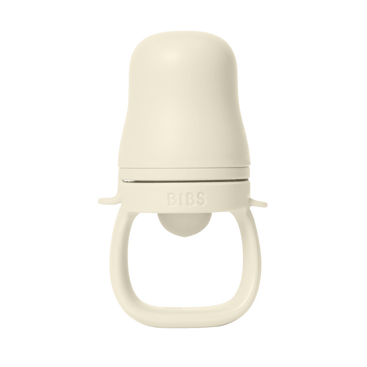 BIBS - Dispozitiv de hranire Baby Feeder cu 2 tetine din silicon, Ivory