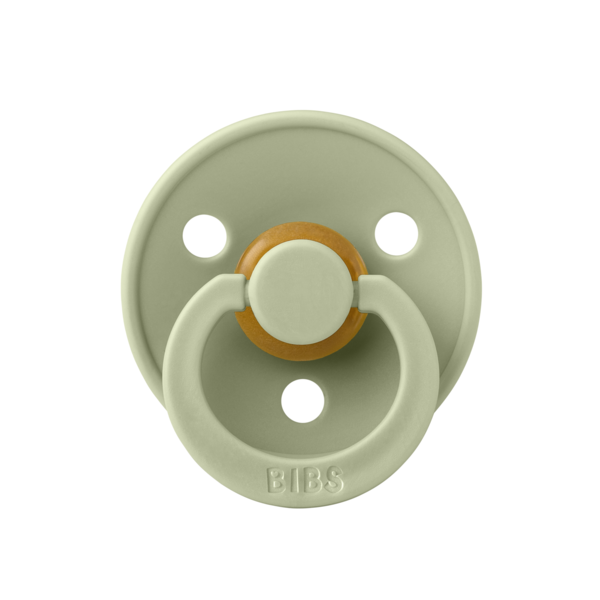 BIBS - Suzeta Colour Latex, tetina rotunda, 18 luni+-Sage