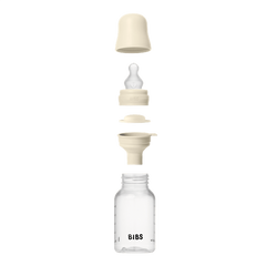 BIBS - Set complet biberon anticolici PP fara BPA, 150 ml, Silicon, Ivory