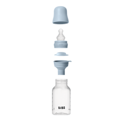 BIBS - Set complet biberon anticolici PP fara BPA, 150 ml, Silicon, Baby Blue