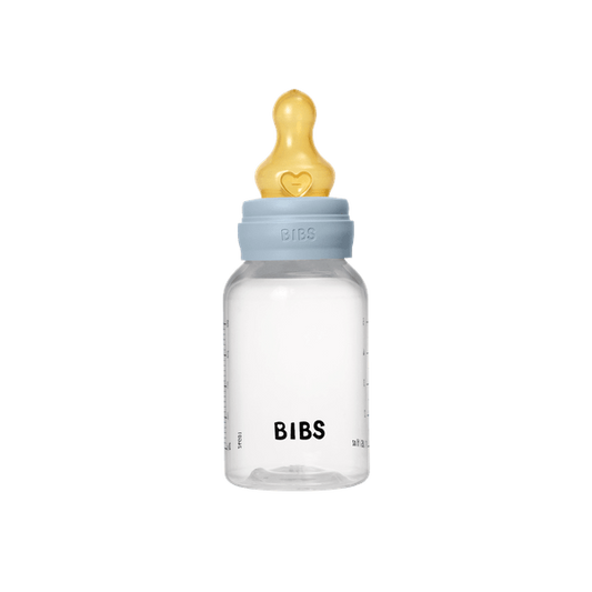 Biberon anticolici, 150ml, tetină latex flux lent, Baby Blue, BIBS