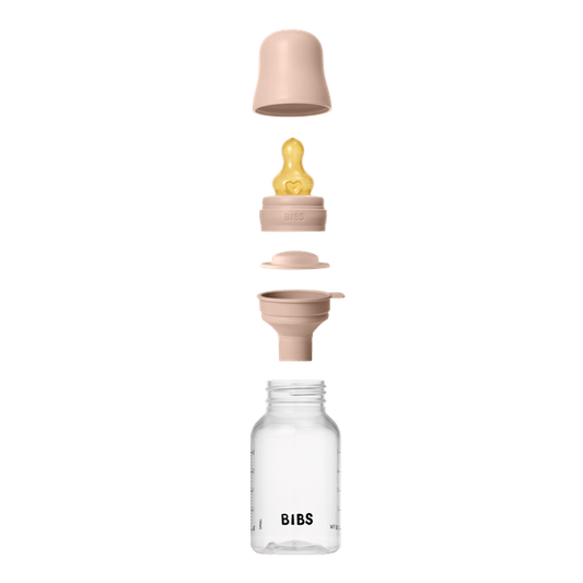 Biberon anticolici, 150ml, tetină latex flux lent, Blush, BIBS
