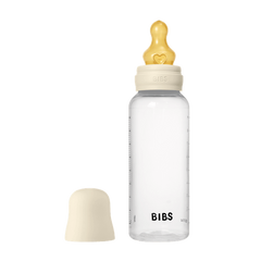 BIBS - Set complet biberon anticolici PP fara BPA, 270 ml, Latex, Ivory