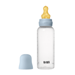 BIBS - Set complet biberon anticolici PP fara BPA, 270 ml, Latex, Baby Blue