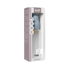 BIBS - Set complet biberon anticolici PP fara BPA, 270 ml, Latex, Baby Blue