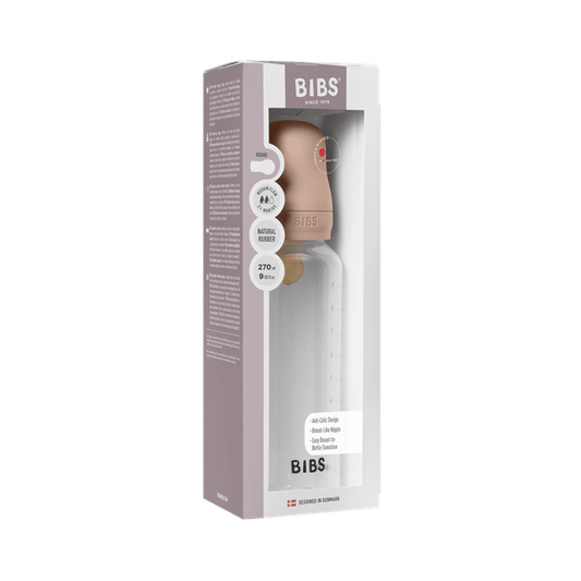 Biberon anticolici, 270ml, tetină latex flux mediu, Blush, BIBS