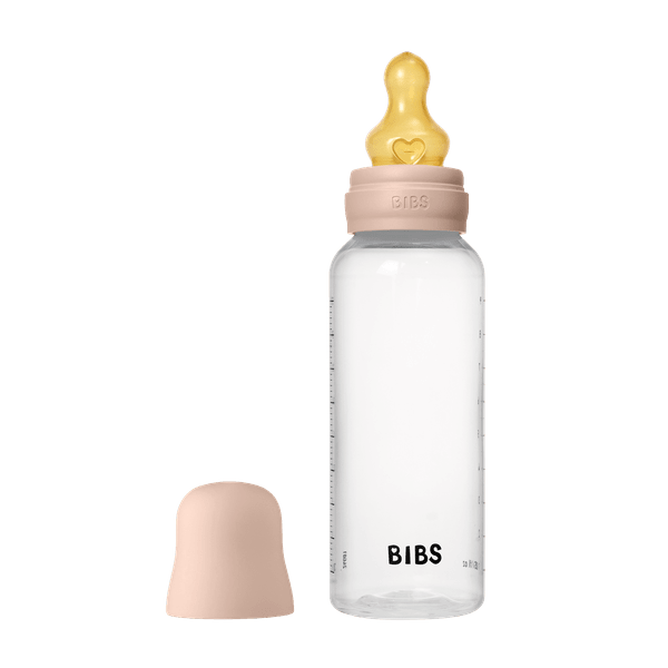 BIBS - Set complet biberon anticolici PP fara BPA, 270 ml, Latex, Blush
