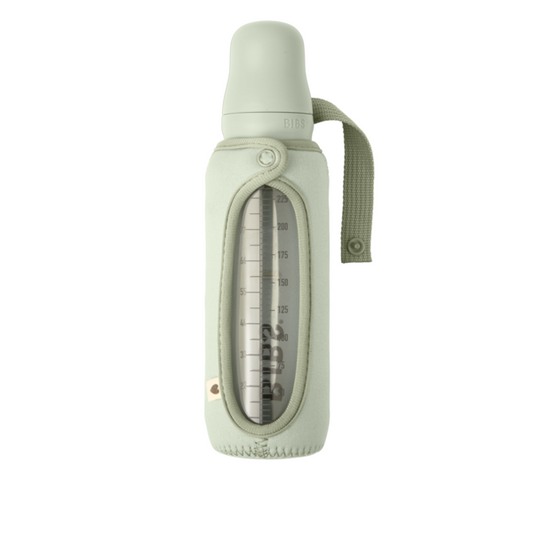 Husă pentru biberon din sticlă 225ml, Sage, BIBS
