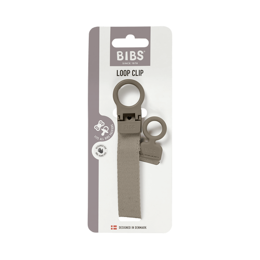 BIBS - Lantisor clip Loop pentru suzeta, Dark Oak
