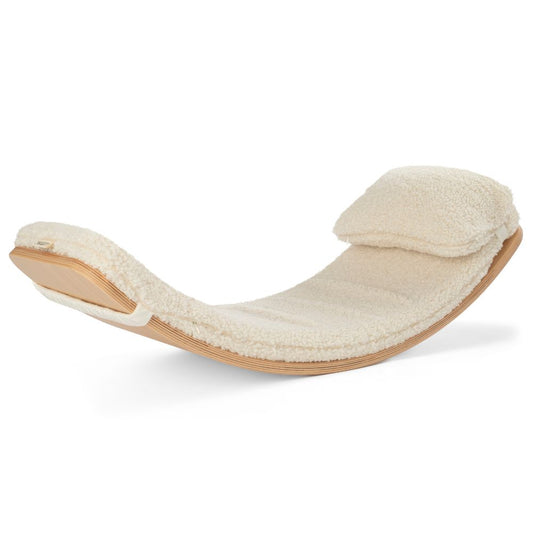 Pernă pentru placa de echilibru - Model Teddy Alb, placă Original, Wobbel