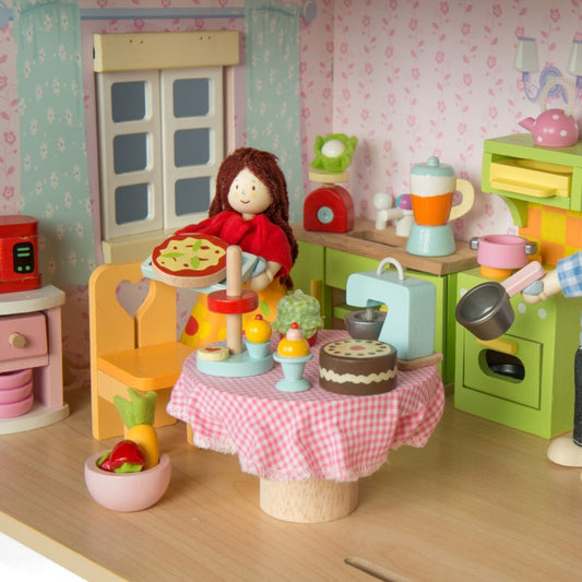 Mobilier căsuța de păpuși, lemn, 37 piese, Set complet, Le Toy Van