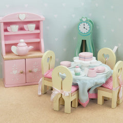 Mobilier căsuța de păpuși, lemn, 8 piese, Dining Room Daisylane, Le Toy Van