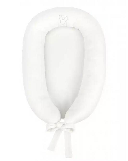 Baby Nest din catifea albă pentru bebeluși, Effiki