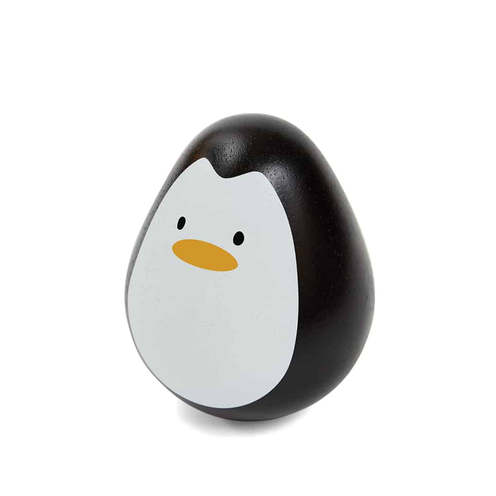 Jucărie hopa mitică, Pinguin, lemn, 7.5cm, Plan Toys